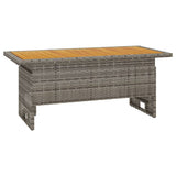 vidaXL 4-delige Loungeset met kussens poly rattan zwart