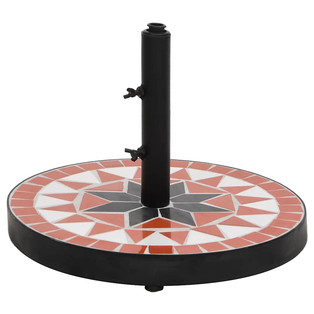 vidaXL Parasol Base Round 12 kg Terracotta White