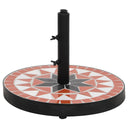 vidaXL Parasol Base Round 12 kg Terracotta White