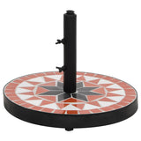vidaXL Parasol Base Round 12 kg Terracotta White