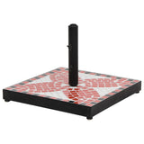 vidaXL Parasol Base Round 12 kg Terracotta White