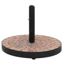vidaXL Parasol Base Round 12 kg Terracotta White