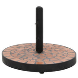 vidaXL Parasol Base Round 12 kg Terracotta White