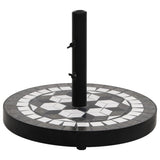 vidaXL Parasol Base Round 12 kg Terracotta White