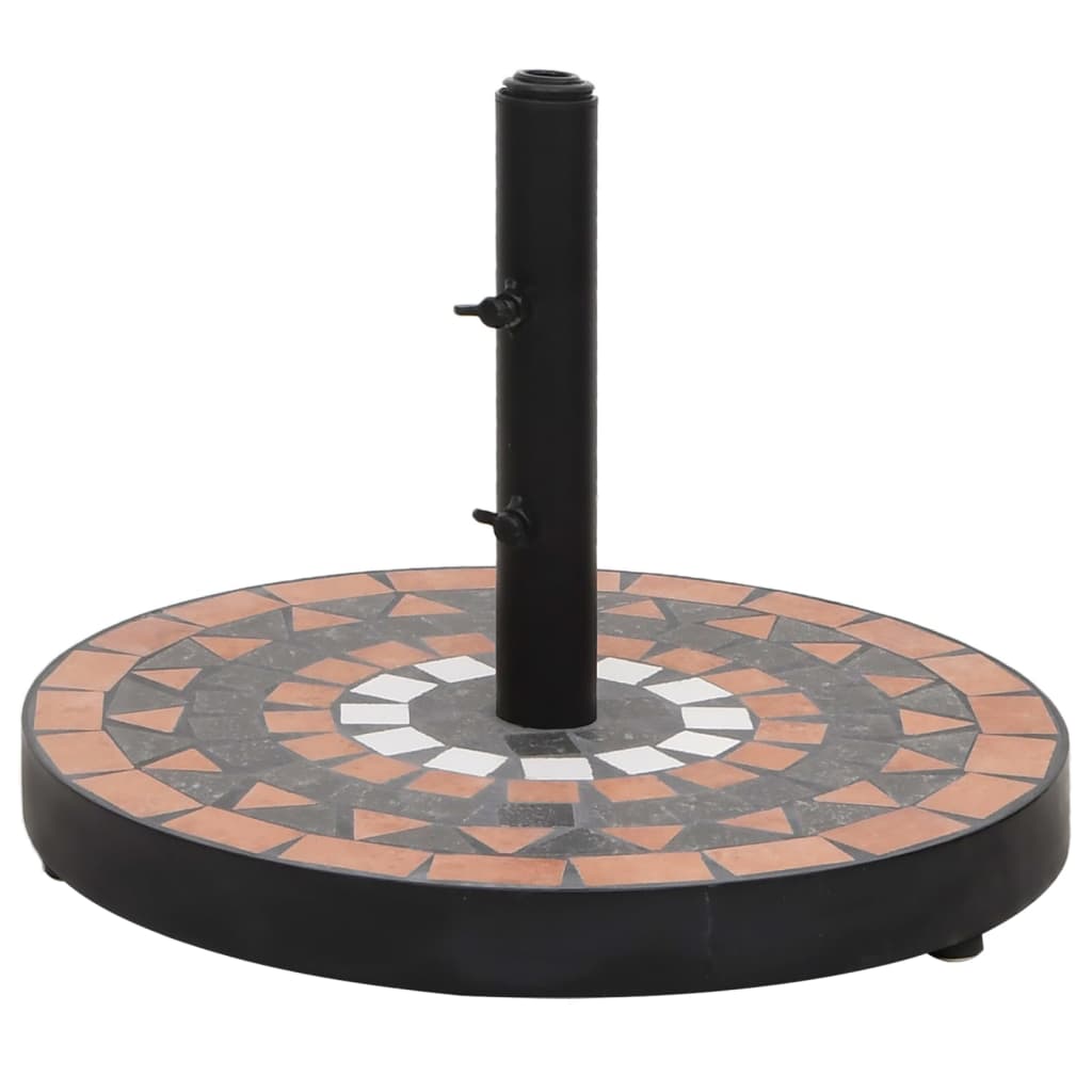 vidaXL Parasol Base Round 12 kg Terracotta White