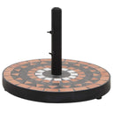 vidaXL Parasol Base Round 12 kg Terracotta White