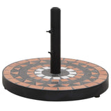 vidaXL Parasol Base Round 12 kg Terracotta White