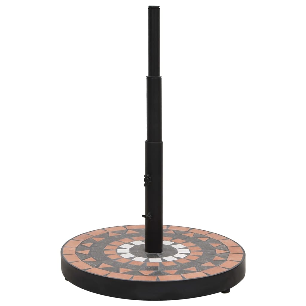 vidaXL Parasol Base Round 12 kg Terracotta White