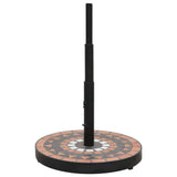 vidaXL Parasol Base Round 12 kg Terracotta White