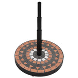 vidaXL Parasol Base Round 12 kg Terracotta White