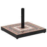 vidaXL Parasol Base Round 12 kg Terracotta White