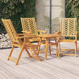 vidaXL Tuinstoel 4 pcs Bruin 57 x 72 x 109 cm Massief Acacia Hout