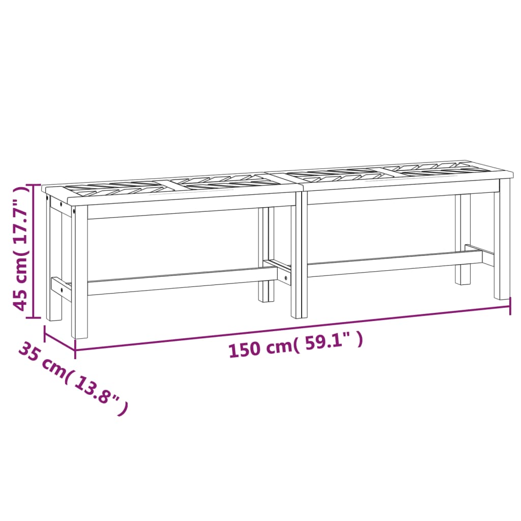 vidaXL Tuinbank 80 cm massief acaciahout