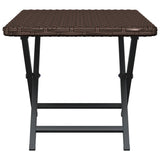 vidaXL Tafel inklapbaar 45x35x32 cm poly rattan bruin