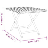 vidaXL Tafel inklapbaar 45x35x32 cm poly rattan bruin