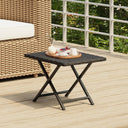 vidaXL Tafel inklapbaar 45x35x32 cm poly rattan bruin