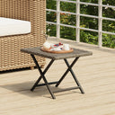 vidaXL Tafel inklapbaar 45x35x32 cm poly rattan bruin