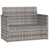 vidaXL Tuinbank met kussens 105 cm poly rattan zwart