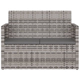 vidaXL Tuinbank met kussens 105 cm poly rattan zwart