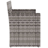 vidaXL Tuinbank met kussens 105 cm poly rattan zwart