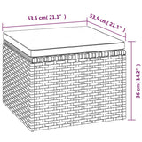 vidaXL Loungeset poly rattan bruin