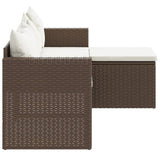 vidaXL Loungeset poly rattan bruin