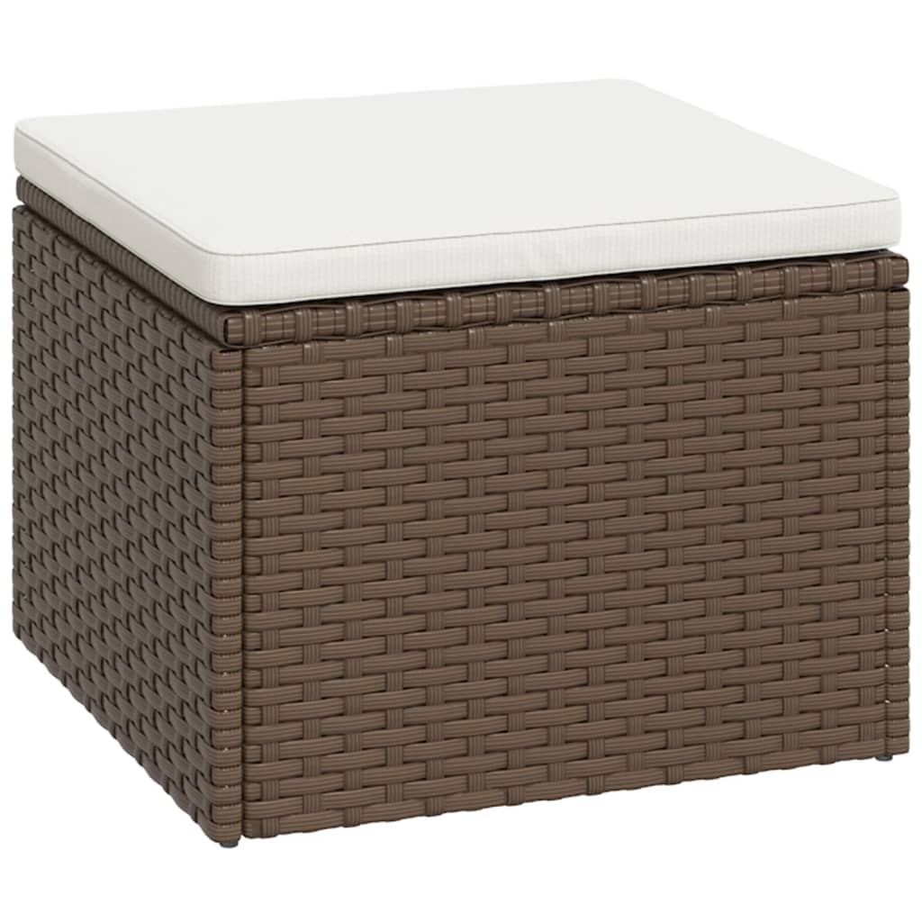 vidaXL Loungeset poly rattan bruin