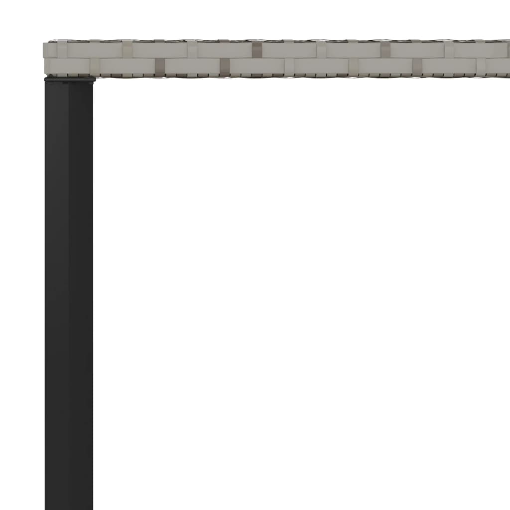 vidaXL 2-delige Tuinset met kussens poly rattan zwart
