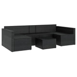 vidaXL 2-delige Loungeset met kussens poly rattan bruin
