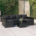 vidaXL 2-delige Loungeset met kussens poly rattan bruin