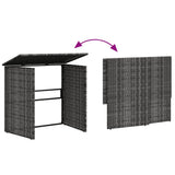 vidaXL Tuinbank met tafel en kussens L-vormig poly rattan bruin