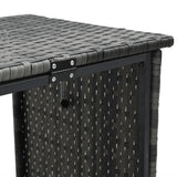 vidaXL Tuinbank met tafel en kussens L-vormig poly rattan bruin