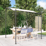 vidaXL Luifel 2x2,3 m 180 g/m² stof en staal crèmekleurig