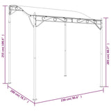 vidaXL Luifel 2x2,3 m 180 g/m² stof en staal crèmekleurig