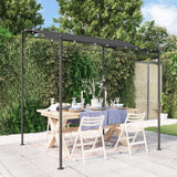 vidaXL Luifel 2x2,3 m 180 g/m² stof en staal crèmekleurig