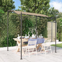 vidaXL Luifel 2x2,3 m 180 g/m² stof en staal crèmekleurig