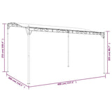 vidaXL Awning 4x3 m 180 g/m² Fabric and Steel Cream