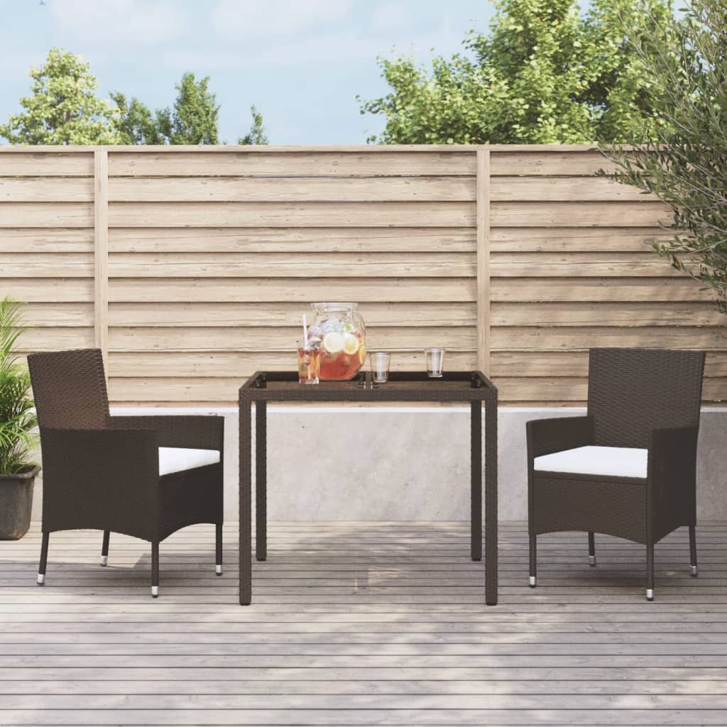 vidaXL Tuinstoelen met kussens 2 st bruin poly rattan (alleen VK/IE/FI/NO)