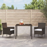vidaXL Tuinstoelen met kussens 2 st bruin poly rattan (alleen VK/IE/FI/NO)
