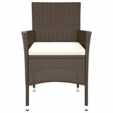 vidaXL Tuinstoelen met kussens 2 st bruin poly rattan (alleen VK/IE/FI/NO)