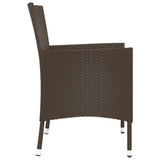 vidaXL Tuinstoelen met kussens 2 st bruin poly rattan (alleen VK/IE/FI/NO)