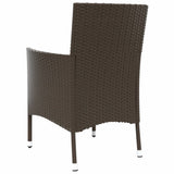 vidaXL Tuinstoelen met kussens 2 st bruin poly rattan (alleen VK/IE/FI/NO)