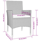 vidaXL Tuinstoelen met kussens 2 st bruin poly rattan (alleen VK/IE/FI/NO)