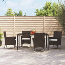 vidaXL Tuinstoelen met kussens 2 st bruin poly rattan (alleen VK/IE/FI/NO)