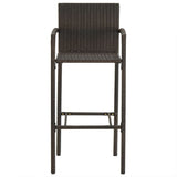 vidaXL Barkrukken 2 st poly rattan bruin