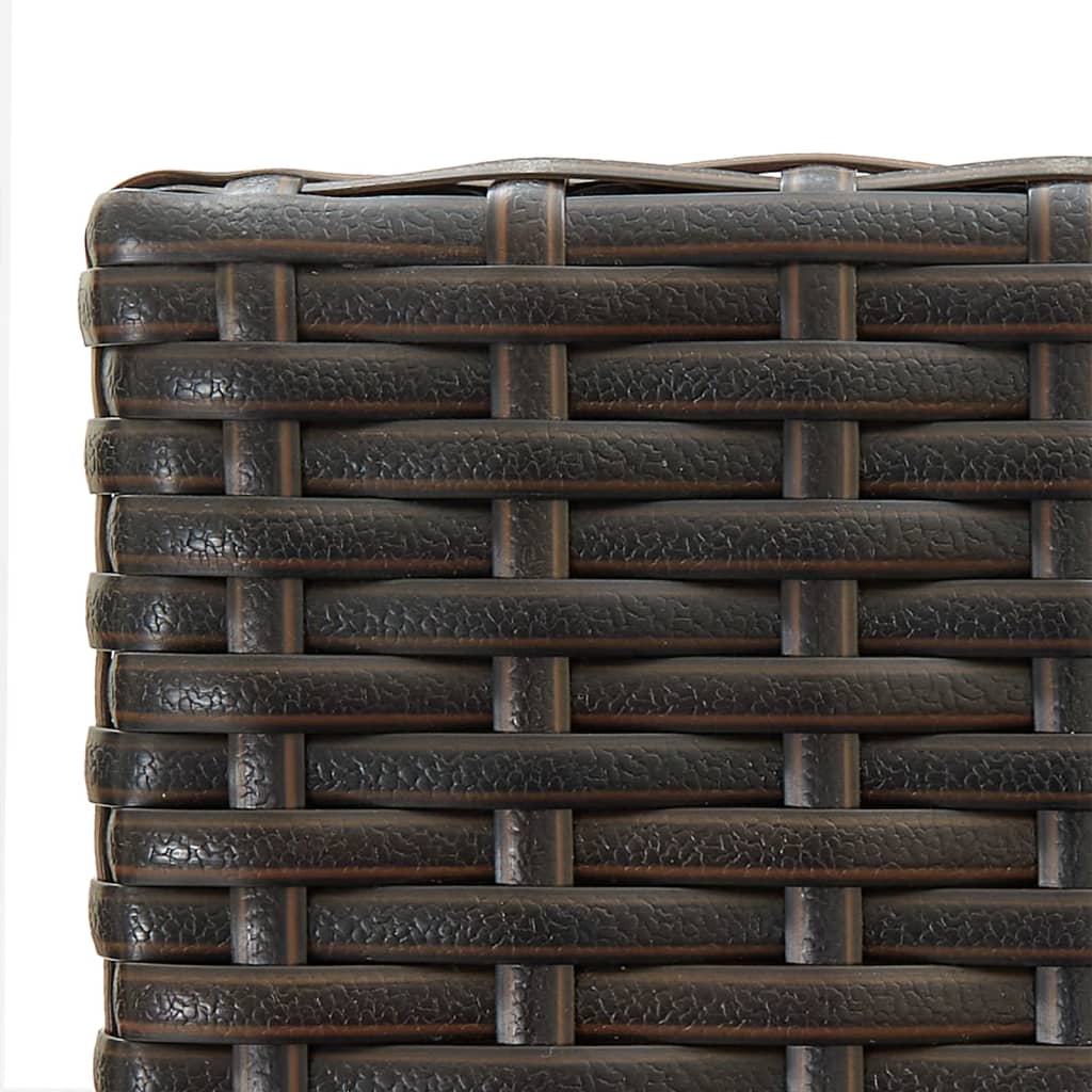 vidaXL Barkrukken 2 st poly rattan bruin
