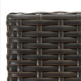 vidaXL Barkrukken 2 st poly rattan bruin
