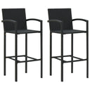 vidaXL Barkrukken 2 st poly rattan bruin
