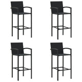 vidaXL Barkrukken 2 st poly rattan bruin