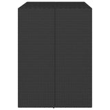 vidaXL Bartafel met glazen blad 105x80x110 cm poly rattan bruin